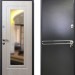Дверь металлическая ЛИНИЯ NEW Букле капучино 860*2050 левая с зеркалом купить недорого в Невеле